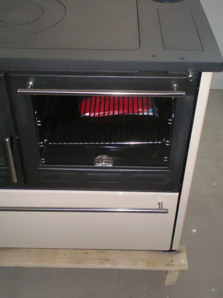 Plamen 850 Glas biely pravý -  liatinový sporák