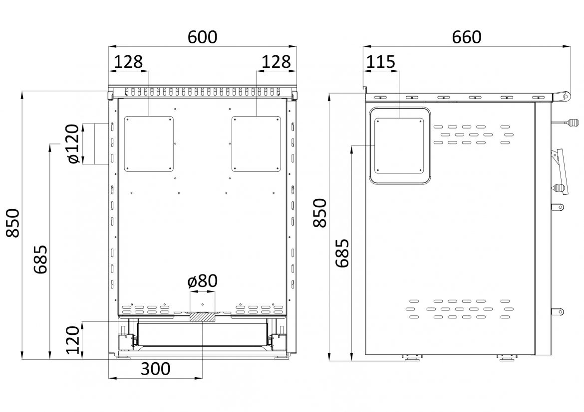 Senko SG-60 béžová, sporák na drevo