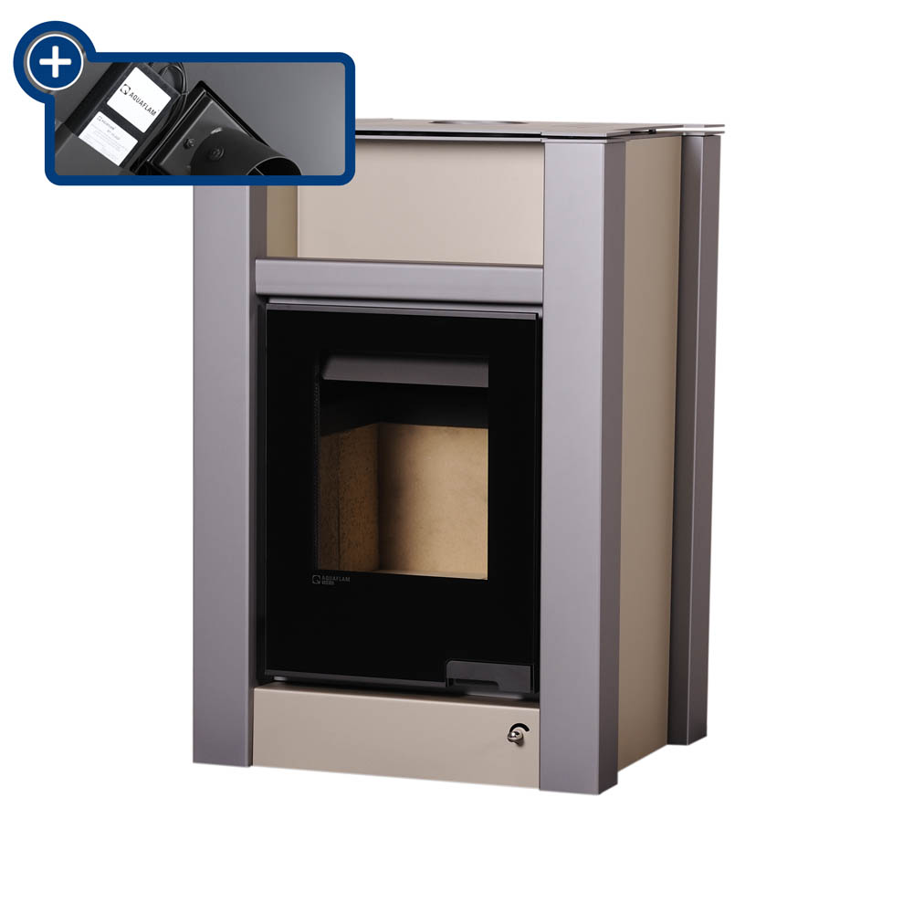 Krbové kachle ® - LEND 11/5kW krémová - metalická, elektronická regulácia