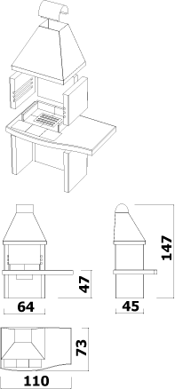 Zahradný krb Norman PIANO