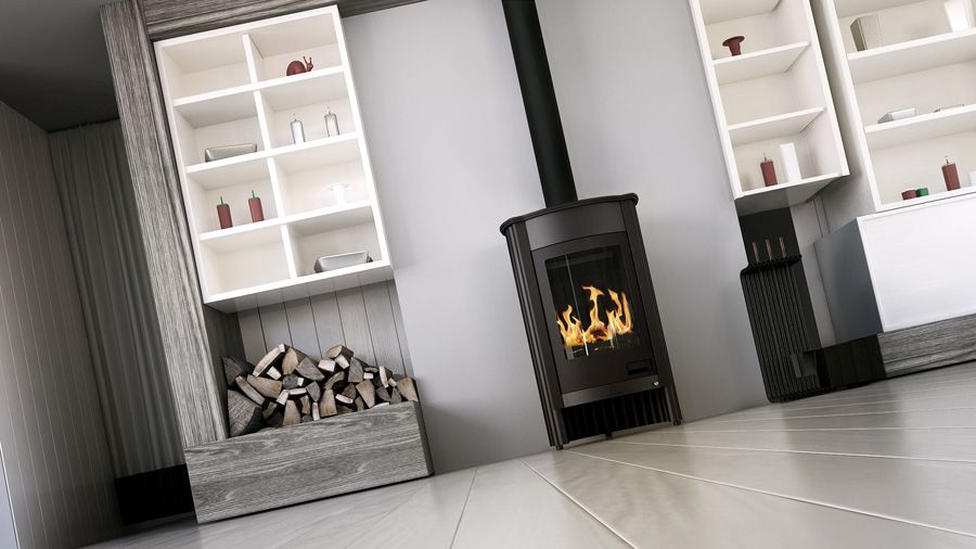 MASTERFLAMME krbové kachle Medie I čierne