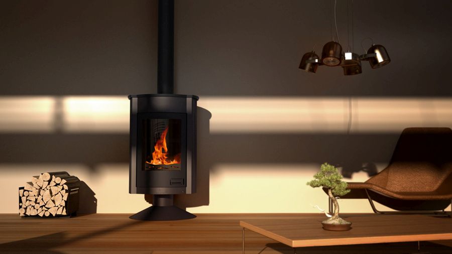 MASTERFLAMME krbové kachle Medie II čierne