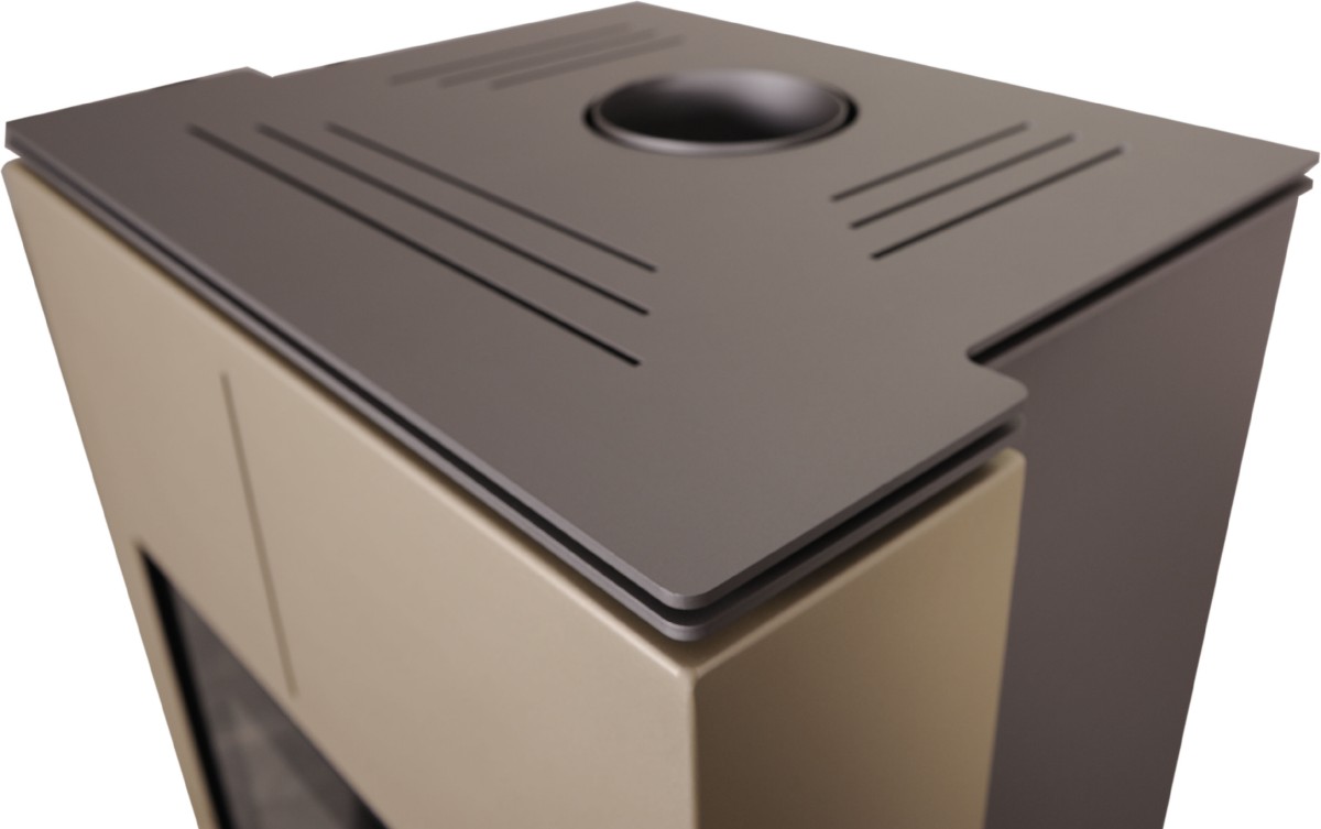 Krbové kachle ® - SAPORO 11/5kW krémová - metalická, elektronická regulácia