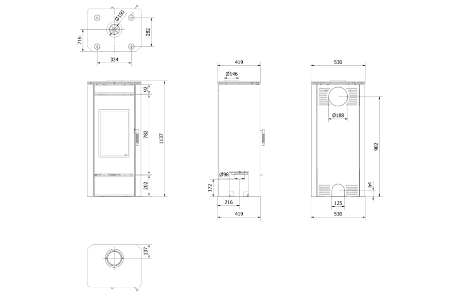 Kratki KOZA TITAN/G - GLASS 
