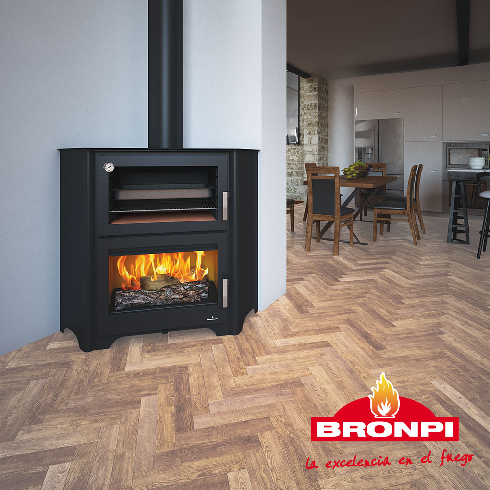 BRONPI MURANO R rohová krbové pec s rúrou