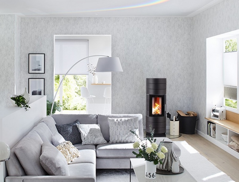 LEDA COLONA LITE M liatinové krbové kachle čierny matný lak