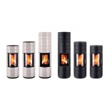 LEDA COLONA LITE L liatinové krbové kachle tmavozelený smalt