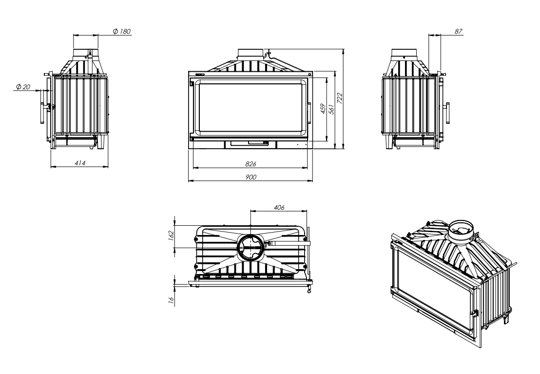 NORDFlam Bergamo 16 kW