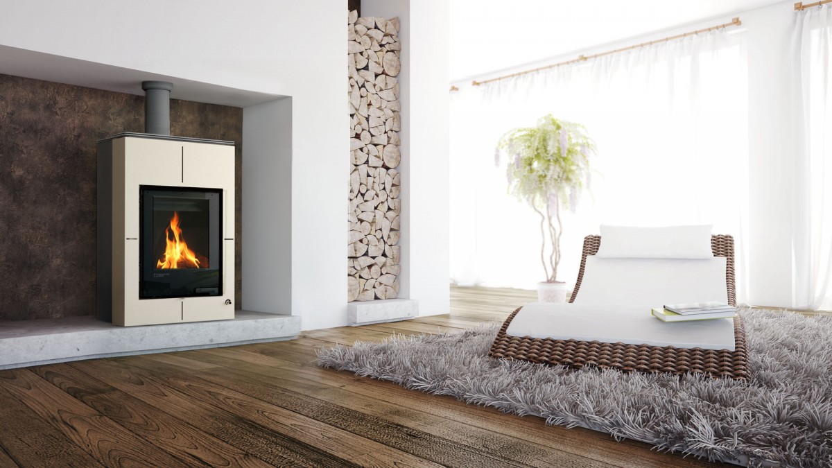 Krbové kachle ® - SAPORO 11/5kW krémová, elektronická regulácia