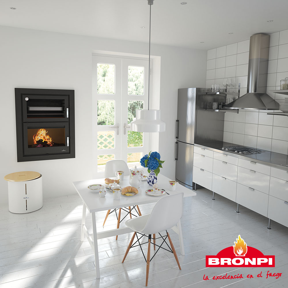 BRONPI MURANO-E vstavaná krbová pec s rúrou