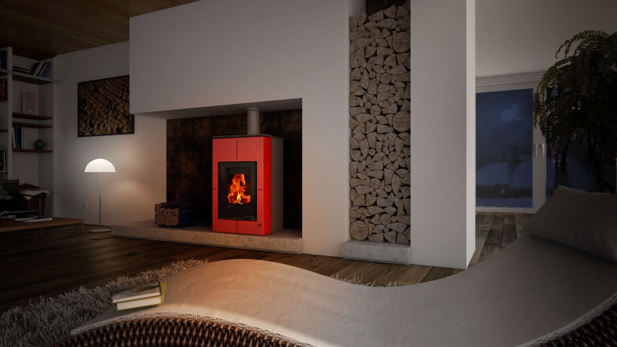  Krbové kachle VARIO ® - SAPORO 11/7kW červená