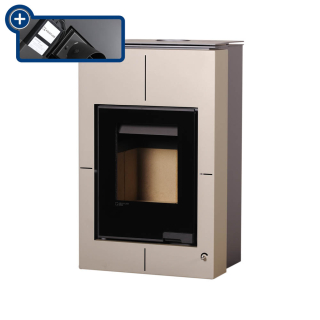 Krbové kachle ® - SAPORO 11/7kW krémová - metalická, elektronická 