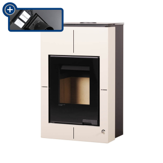 Krbové kachle AQUAFLAM VARIO ® - SAPORO 11/7kW krémová, elektronická regulácia