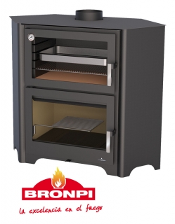 BRONPI MURANO R rohová krbové pec s rúrou